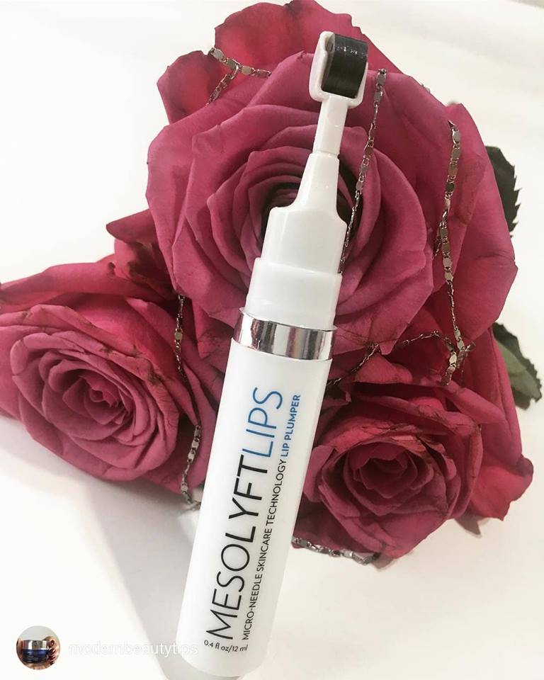 Derma rolling lips